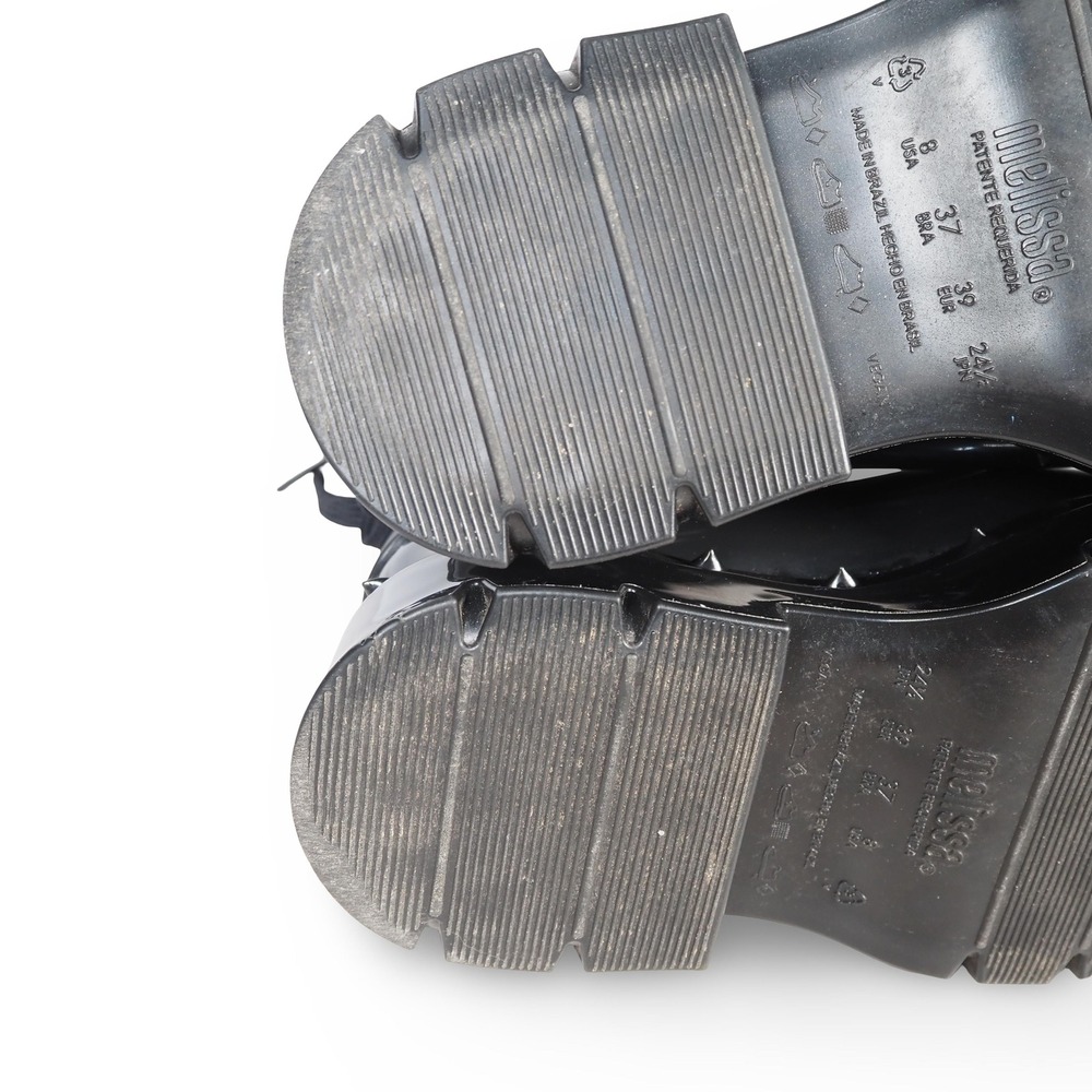 Melissa x Undercover Spikes Platform Combat Boots Women's 8 Black Studded Vegan - Picture 10 of 11